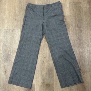 NWOT Women's 16 Classiques Entier Gray Plaid Wool Suiting Trouser Dress Pants